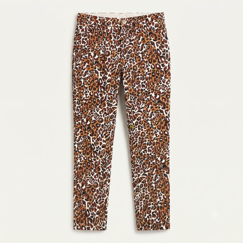Lilly Pulitzer Womens 6 Preppy Resortwear Vacation Kelly Leopard Stretch Pants